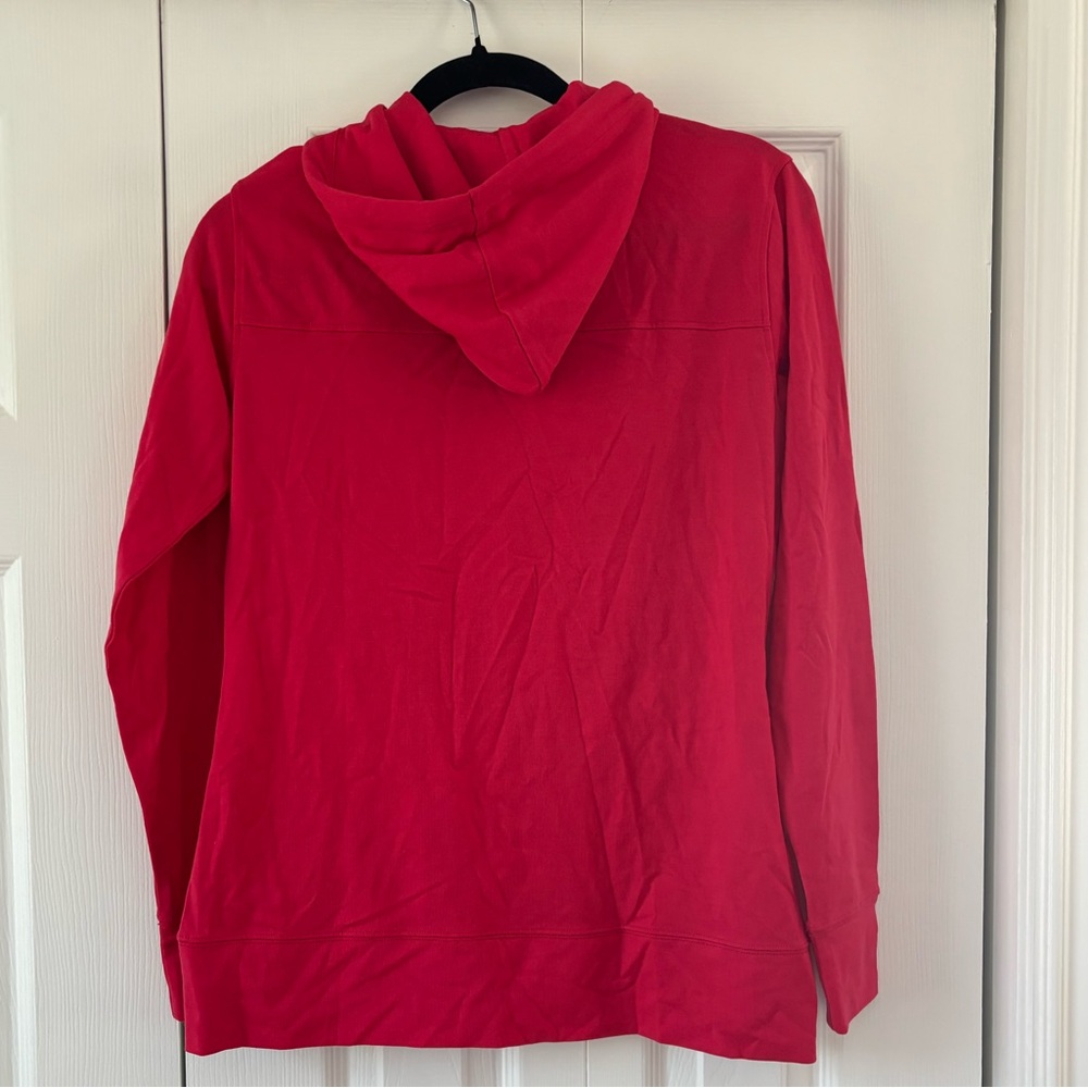 NWOT Woolx Ryann Hoodie Women's Pink Full-Zip Hooded Merino Wool Sweatshirt - Picture 3 of 4